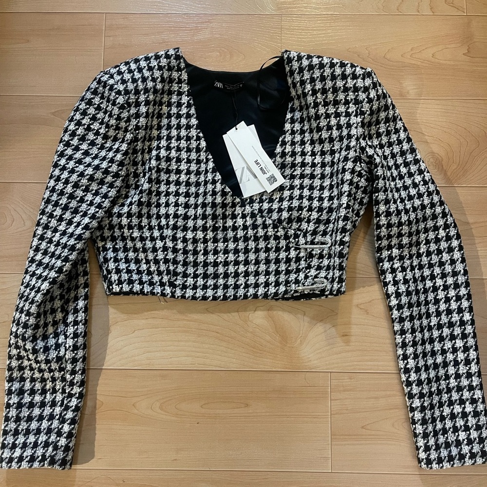 Zara Long Sleeve Crop Top